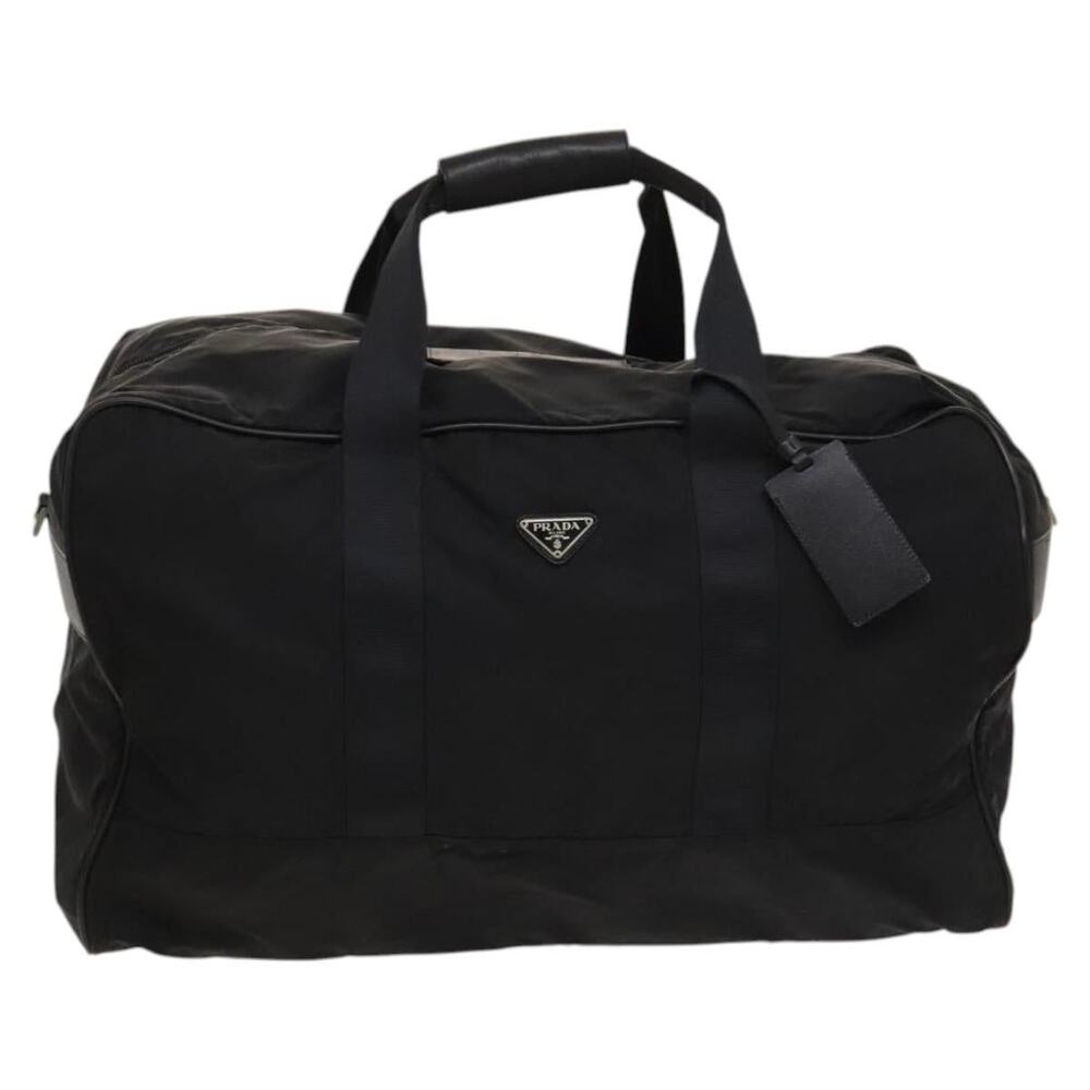 Prada Nylon Boston Bag Black